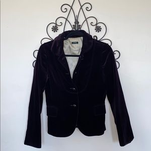 J. CREW VELVET BLAZER PLUM
